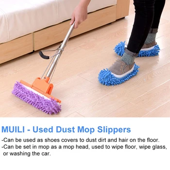 1 gabals slinks cilvēks tīrīšana, kurpju segtu grīdas putekļiem tīrāku māja mop čības microfiber šenila pieslēgvietas vāciņu
