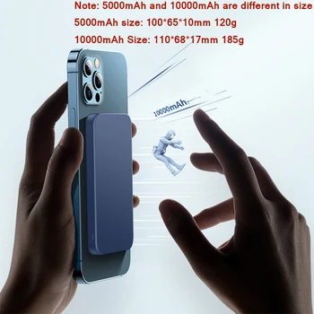 10000mAh Portatīvo Magnētisko Bezvadu Mini Power Bank 15W Ātri Lādētājs iPhone 13 12 Pro Max Mobilo Tālruni un Ārējo Akumulatoru Pakotni