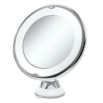 10X LED Spoguli Aplauzums Spogulis Elastīgu Spogulis Izgaismotas Palielināmo Iedomība Spoguļi Ar Gaismas Make Up Miroir Vannas Spoguļi