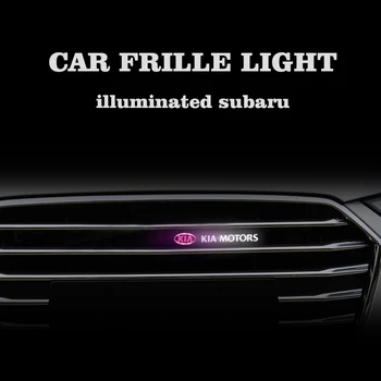 1gb Auto uzlīme ABS Chrome Priekšējā pārsega restes emblēma LED dekoratīvās sveces, Kia Rio K5 K7 Lepnums Ceed Sportage Cerato