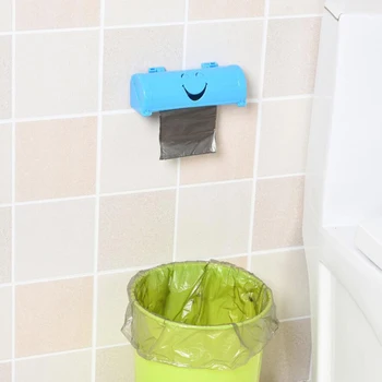 1pc Plastmasas Mājas Videi draudzīgu Smaidu Sejā Atkritumu Maisi Uzglabāšanas Kārba Virtuves Ielīmējiet Tipa Plastmasas Konteinerā Krāsains 100g