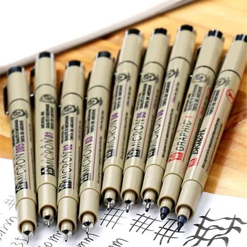 1PC Sakura Pigma Micron Pildspalvu Neelde Mīkstu Otu, Ūdensizturīgs Komiksu Zīmēšanas Pildspalvas Līnijas Marķieri Otas Mākslas Kancelejas preces Marķieri