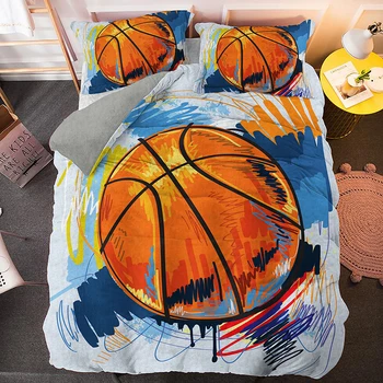 2/3 GAB 3D Basketbola Sega sedz Gultas Komplekts Zēniem Bērniem Sega Segtu Gultasveļa Spilvendrāna Guļamistaba, Twin Pilna Queen, King Size