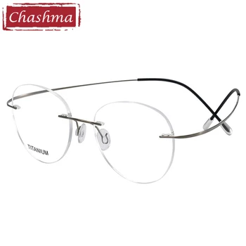 2 g Vīriešu Kārtas Recepšu Brilles Gradāciju Lēcas Gaismas Optiskie Rāmji bez apmales Titāna Stikla Sievietēm
