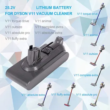 2022 25.2 V Li-jonu akumulators ir piemērots tikai Dyson V11 Griezes moments Diska, V11 Dzīvnieku, V11 Pilnīgu Ekstra, V11 Absolūtā Pro