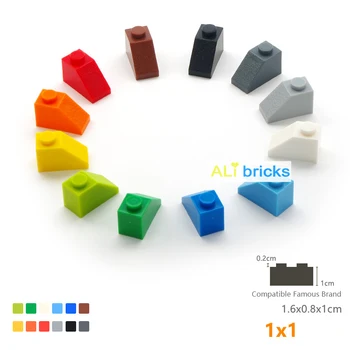 25pcs/daudz DIY Bloki, Ķieģeļi Konusveida 1X1 Izglītības Montāža Būvniecības Rotaļlietas Bērniem Lielums Saderīgs Ar Zīmolu
