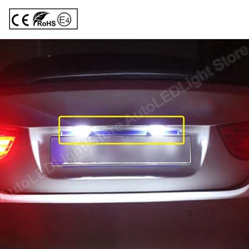2gab 12V LED Skaits numura zīmju Apgaismojuma Lampas BMW E81 E87 F20 E63 E64 F12, F13 F06 Z4/E85 E86 E89 K48 MINI R55 R60, R61 Fiat