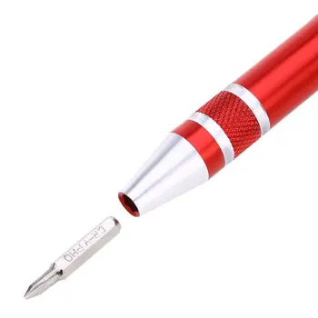 8-in-1 Precizitātes Skrūvgriezi Pildspalvu Komplekts Multi-function Skrūvgriezi Rīku Pen Alumīnija Sakausējuma Skrūvgriezi Ērta Pildspalva Remonta Instrumenti