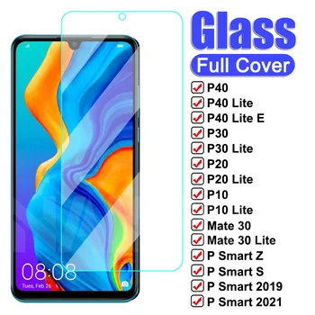 9D Rūdīta Stikla Huawei P30 P40 Lite E P20 Pro P10 Lite Ekrāna Aizsargs, Aizsargājošu Stikla Mate 30 Lite P Smart Z 2019 2021