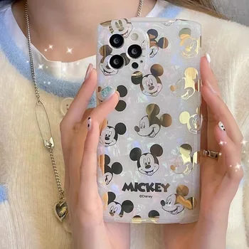 Augstas kvalitātes Mickey Minnie electroplated shell modelis mobilo tālruni gadījumā, iPhone 12 13 11 ProXS Max 7 8 plus aizsardzības gadījumā