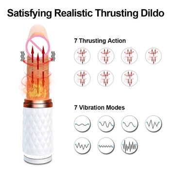 Automātiskā Thrusting Dildo G spot Vibrators ar piesūcekni Seksa Rotaļlieta Sievietēm Pieaugušo Puses-Bezmaksas Seksa Jautri Anālais Vibrators Orgasma
