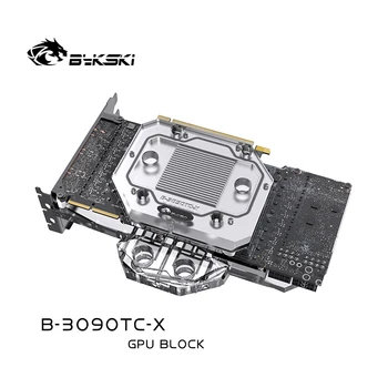 Bykski B-3090TC-X,GPU Aktīvo Backplate Bloks NVIDIA RTX 3090 Sērijas Grafiskās Kartes,Kalnrūpniecības Video VRAM Siltuma Izlietne Dzesētāja Radiators