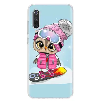 Bērnu Cute Pūce Mīļāko Karikatūra Konfektes Ziemas Phone Gadījumā Xiaomi Ņemiet vērā, 10 Mi 11 9 8 Lite Poco F1 X3 NFC F3 M3 CC9 Pro A1 A2 A3 9T