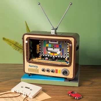 Creative Building Vintage Televīzijas Modelis 71301 Classic Idejas Spēle Sērijā Bloks, Ķieģeļi Spēlēt Stacijas Rotaļlietas Bērniem Ziemassvētku Dāvanas
