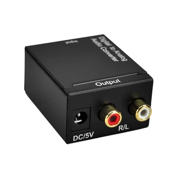 Digitālā uz Analogo Audio Converter Optiskās Šķiedras Koaksiālā Signāla uz Analogo APK Spdif Stereo 2*RCA Dekoderi