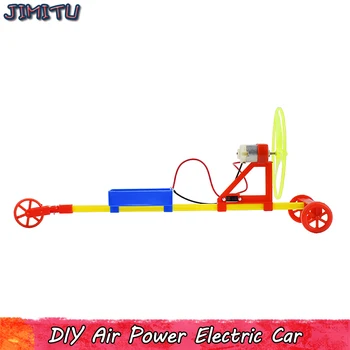 DIY Elektriskā Automašīna Rotaļlietas Gaisa Bradāt Sacīkšu Radošā Eksperimenta Modelis Komplekti Izglītības Rotaļlietas Zēniem Roku darbs Mācību Hobiji Dāvanas