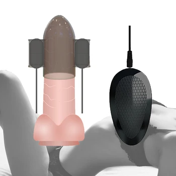 Dzimumlocekļa Kavēšanās Treneris Vīriešu Masturbator Vibrators Stimulēt Massager Labu Produktu, Seksa Rotaļlietas Vīriešiem Pieaugušo