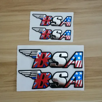 Emblēmas Uzlīmes Uzlīmes 3D Sudraba Atstarojošā Motociklu Logotipus BSA