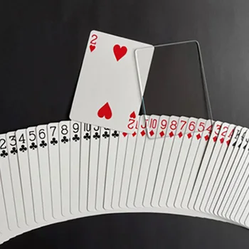 Gara Stikla (Pokera Izmēra), Burvju Triki Izvēlētais Karšu Parādās Uz Stikla Magia Slēgt Ielas Ilūzijas Trikiem Mentalism Aksesuāri