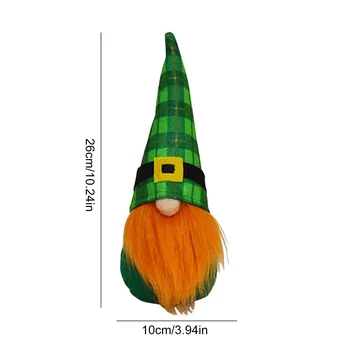 Happy Svētā Patrika Diena Tomte Gnome Istabas Interjeru Īrijas Laimīgs Elf Plushie Lai Veicas Lieliska Dāvana Ģimenei