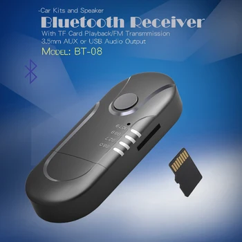 HEVARAL USB, FM Raidītāju, Bluetooth Bezvadu Adapteri Car Kit Auxz Audio Atskaņotājs-TF Mūzikas Adapteri Bezvadu Uztvērējs Brīvroku