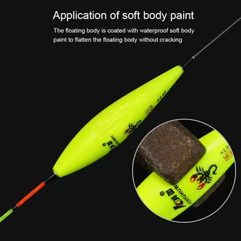 Izturīgs uzkrītošā Biezumu Peldošo Bumbu Slidding Floater Nano Composite Bobber Zivis Peldēt Cīnītos Par Tuvredzīgs Zvejas Mīļāko