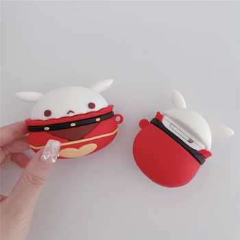 Karstā Spēles Genshin Ietekmes Kaitinošs Dumpty Austiņas Gadījumos Apple Airpods 1 2 Pro Cute Karikatūra Segtu Pamatbrīvību ar Āķi