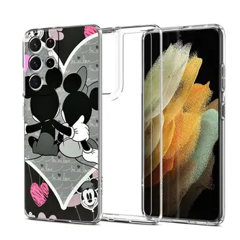 Kawaii minnie Mickey mouse Case for Samsung Galaxy S20 S21 FE S10 S20 Plus S20 S21 Ultra 5G S10 Lite Pārredzamu Mīksto Segumu