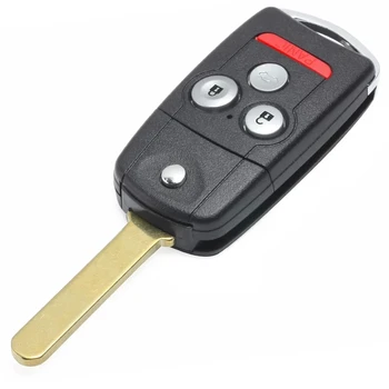 Keyecu Flip Tālvadības Auto Atslēgu Apvalks Gadījumā Segtu Fob 3 4 Pogas, lai Acura TL TSX MDX RDX ZDX 2009 2010 2011 2012 2013
