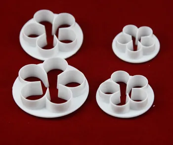 Komplekts 4gab Rožu Kuteris kūka dekorēšanas pomādes ar spiešanu rīks