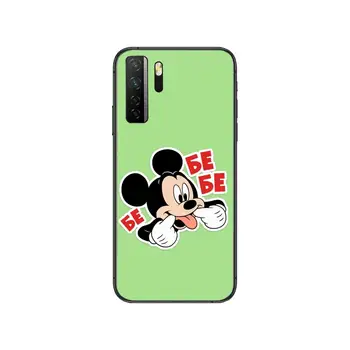 Mickey Minnie Mouse Disney Black Soft Cover Pūks Par Huawei Nova 8 7 6 SE 5T 7i 5i 5Z 5 4 4E 3 3i 3E 2i Pro Telefonu Gadījumā gadījumi