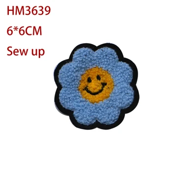 Modes ziedi plāksteris ananāsu krizantēmas ikona, dvieļu izšūtas aplikācijas ielāpus DIY Dzelzi uz nozīmītes apģērbu uzlīmes