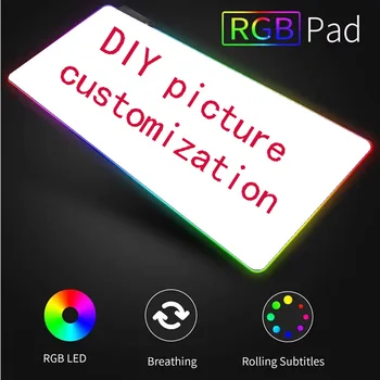 MRGLZY DIY Custom RGB Peles Paliktņa Spēles Galda Pad Datora Peles Paliktņa LED Apgaismojums Mouse Pad Klaviatūras Pad USB Kvēlojošs Peles Paliktņa