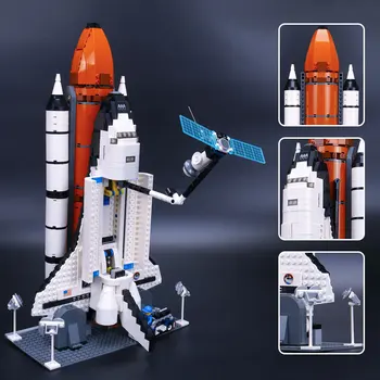 NOLIKTAVĀ 1230PCS 16014 Space Shuttle Ekspedīcija Modeļu Veidošanas Komplekti Komplekts Bloki, Ķieģeļi 10231 Rotaļlietas bērniem dāvanas