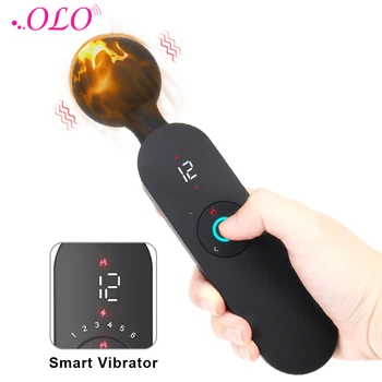 OLO 12 Režīmi, 6 Ātrumi G Spot Klitora Stimulators Seksa Rotaļlietas Sievietēm, Pieaugušajiem Apkures Smart Vibrators Ciparu Displejs Burvju Zizli