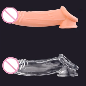 Pieaugušo Penis Extender Paplašināšanās Atkārtoti Prezervatīvu Dzimumlocekļa Uzmava Seksa Rotaļlietas Vīriešiem Pagarināšanu Gailis Gredzenu Kavēšanās Prezervatīvu Pāri Produkta