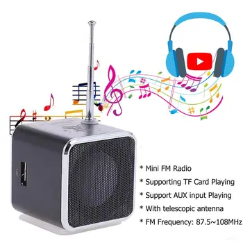 Portatīvo FM Radio ar Micro SD / USB /Bluetooth uztvērējs TF MP3 Mūzikas Atskaņotājs, ar iebūvēto LĪNIJAS audio interfeiss Skaļruni LCD Stere