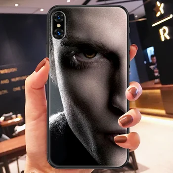 Roberts Patinsons Edward Cullen Telefonu Gadījumā Segtu Korpusa iphone 5 5s se 2 6s 6 7 8 12 mini plus X XS XR 11 PRO MAX black art