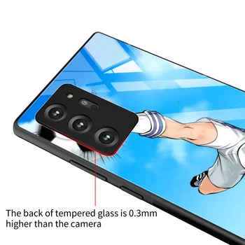 Rūdīta Stikla Case For Samsung Galaxy note 10, plus 20 ultra 10 lite 9 8 Viedtālrunis, kas Aprīkots Captain Tsubasa Ozora Genzo futbols
