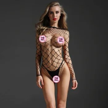 Sexy Sievietes Karstā Acs Apakšveļa Kāju Avenue Žogu Fishnet Bodysuit un Biksīšu kostīmu Pārredzamu Verdzība Siksna Porno Babydoll