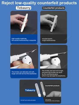 Tebaurry Bluetooth Earbuds, Tīrīšanas Birste, Pildspalva Airpods Pro 1 2 3 Austiņas Gadījumā Tīrīšanas Instrumentu Komplekts Huawei, Samsung Xiaomi