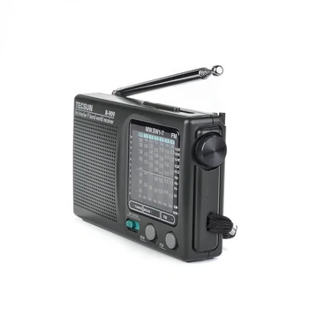 TECSUN R-909 Portatīvie Radio FM MW ESMU SW Īsviļņu 9 Joslas, Pasaules Uztvērējs 360 Grādu Rotācijas Stieņa Antenas Radio Atbalstu Dropship