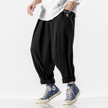 Tīrtoņa Krāsu Mens Jogger Bikses Augstas Kvalitātes Vīrietis Harēma Bikses Vaļīgas Streetwear Sieviete Bikses Ir 2021. Treniņbikses Gadījuma Liela Izmēra 5XL