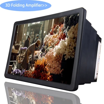 Universālais Locīšanas Portatīvo 3D Video Paplašināt Viedtālruņa Ekrāna Lupa Pastiprinātājs Huawei Iphone, Samsung