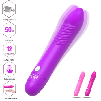 USB Lādējamu 12 Režīmi Dildo Klitora Vibrators Anālais Silikona Massager Seksa Rotaļlietas Sievietēm G Spot Stimulators Sieviešu Masturbator