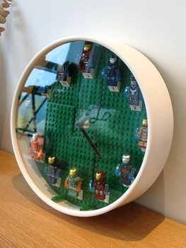 Veidošanas bloku lelle pulkstenis augstas sienas pulksteni izslēgt bērnu istabas, guļamistabas radošo karikatūra sienas pulkstenis sienas apdares interjera