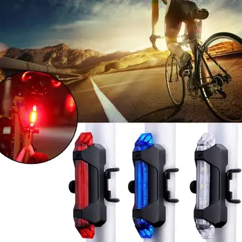 Velosipēdu Aksesuāri Ir 2021. Lādējamu USB LED Bike Velosipēdu Asti Sarkanās Gaismas Riteņbraukšana Atpakaļ Multi LED Krāsa Velo Velo Apgaismojums